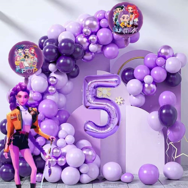 Model Kit Japan - K-Pop Birthday Party Decorations, Purple Pink