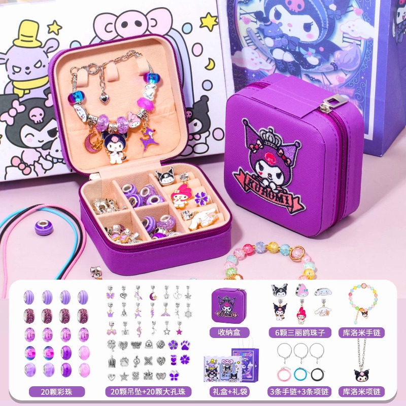 Model Kit Japan - Sanrio Kuromi Beads Charm Bracelet Making