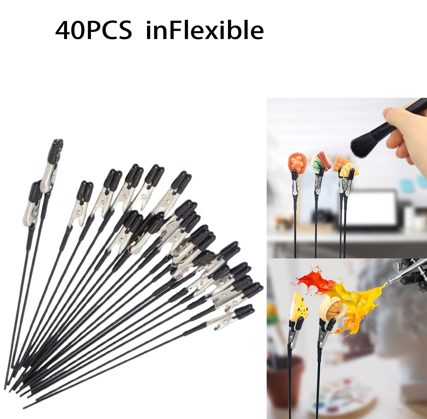 Model Kit Paint Set - 40PCS Alligator Clip Sticks for Gundam