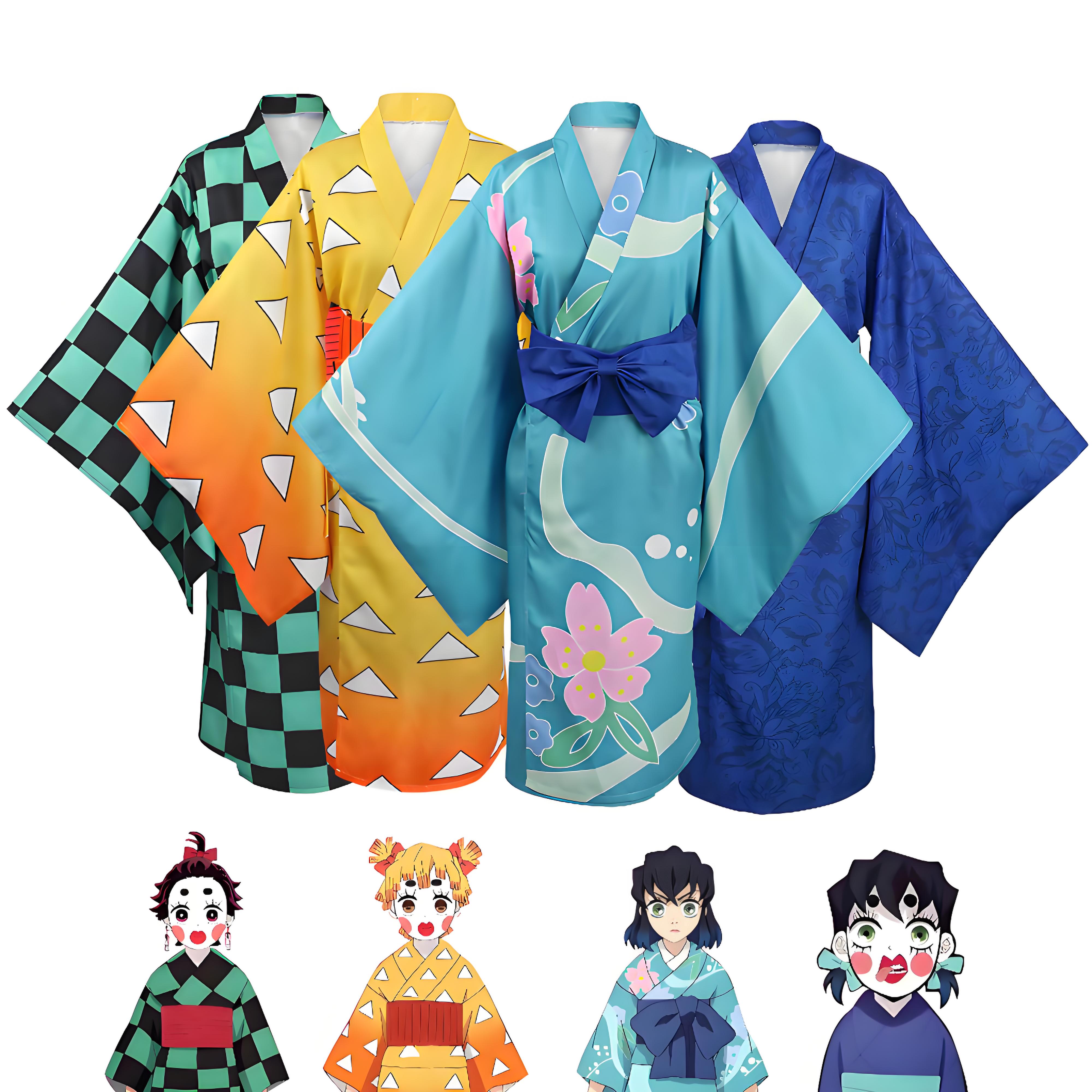 Model Kit Demon Slayer - Agatsuma Zenitsu Kimono Anime Cosplay Costume