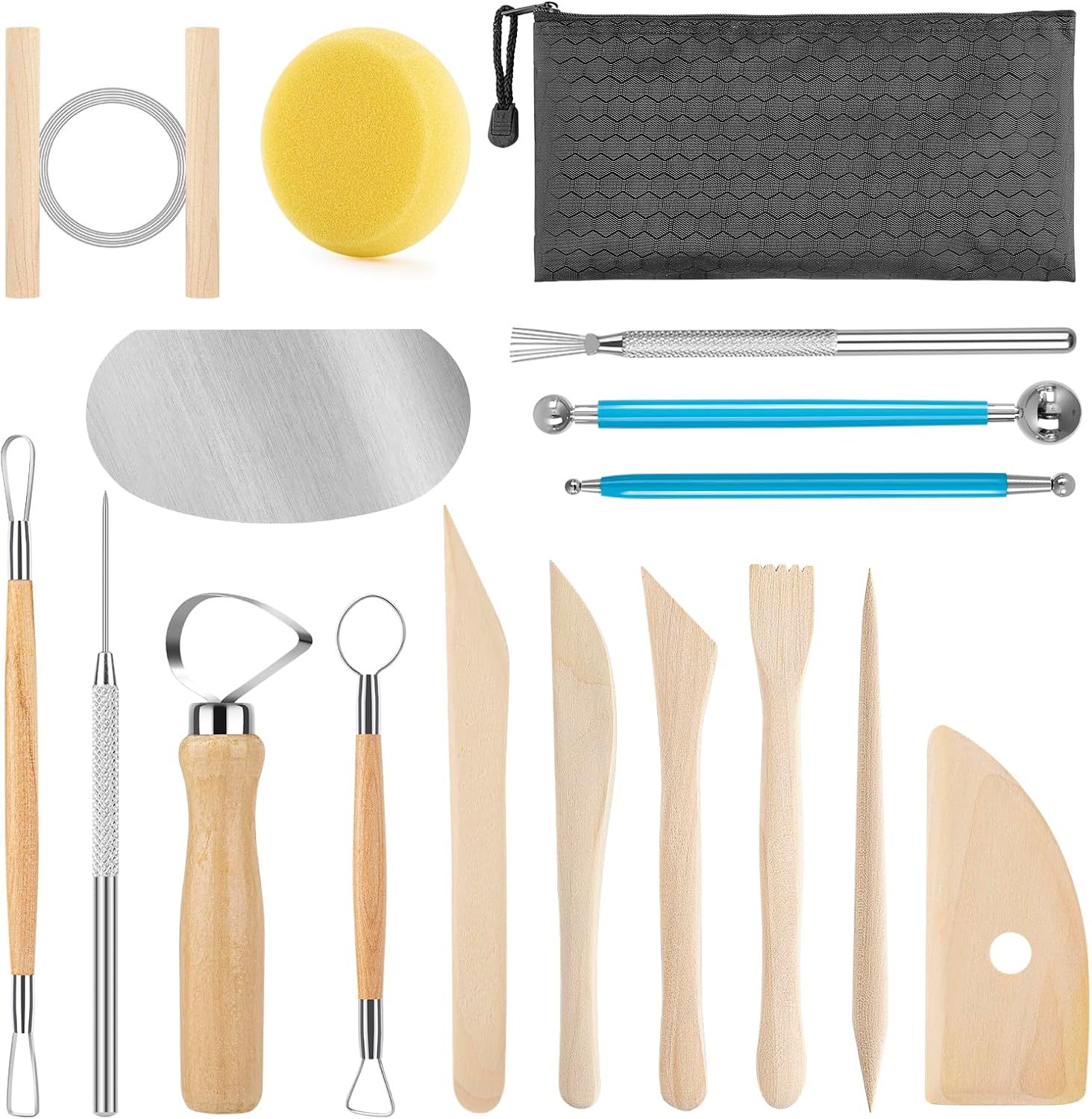 Model Kit Tool - Pottery Tool Kit, 17pcs Polymer Clay