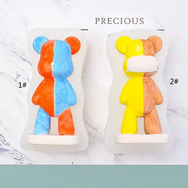 Model Kit Cement - 3D Cartoon Bear Candle Silicone Mold