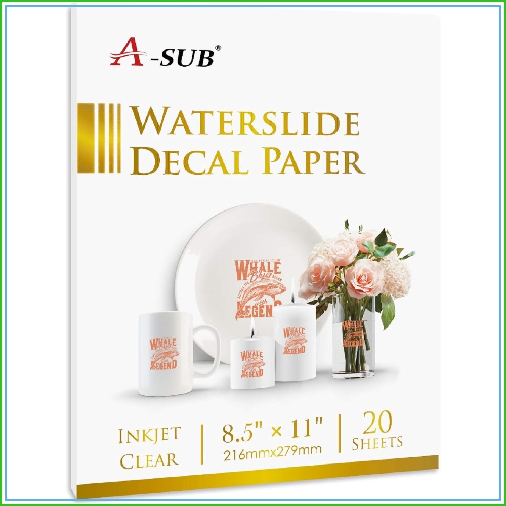 Waterslide Decal Paper - 20 Sheets Clear Waterslide Decal Paper