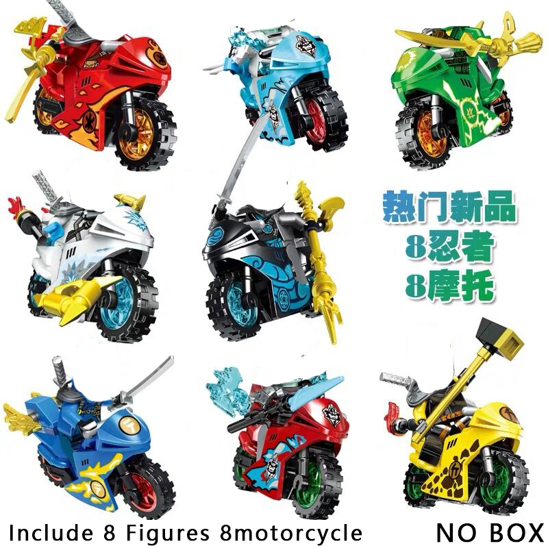 Model Kit Motor Nuclear - Ninja Figures Motorcycle Building Blocks Lloyd