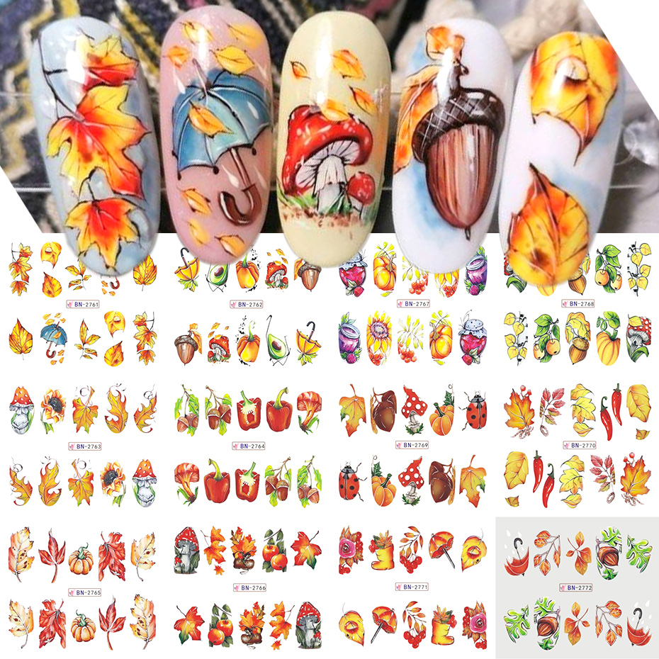 12pcs Autumn Nail Stickers Car - Waterslide Decal Paper recensie en prijs