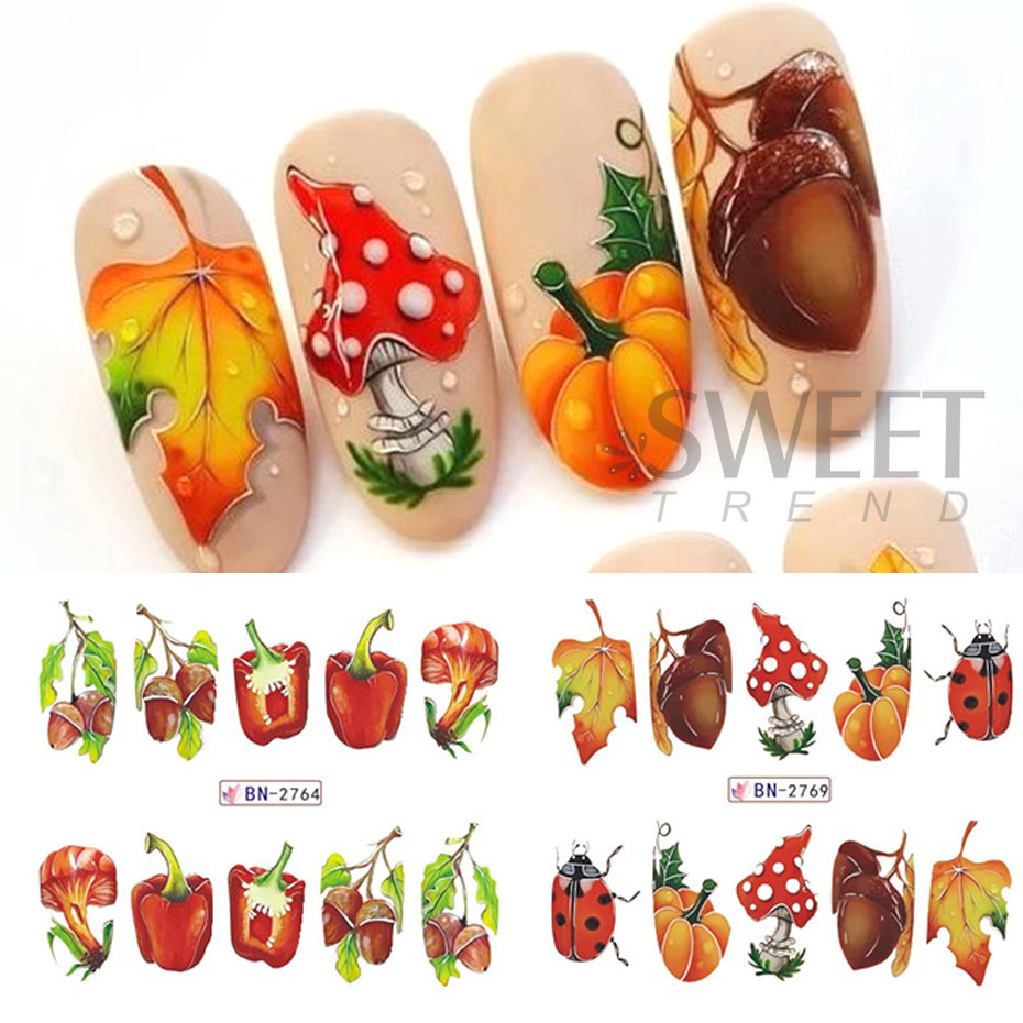 12pcs Autumn Nail Stickers Car - Waterslide Decal Paper recensie en prijs