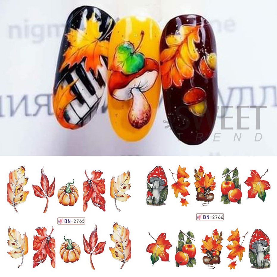 12pcs Autumn Nail Stickers Car - Waterslide Decal Paper recensie en prijs