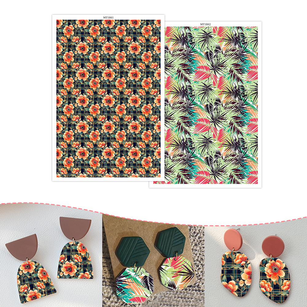 Tropical Hibiscus & Palm Leaf  - Waterslide Decal Paper recensie en prijs