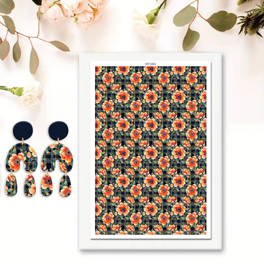 Tropical Hibiscus & Palm Leaf  - Waterslide Decal Paper recensie en prijs