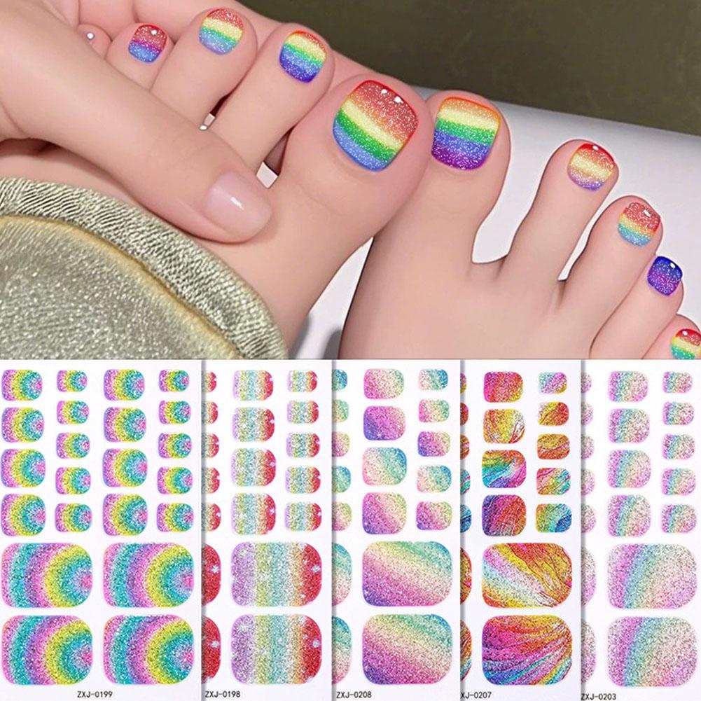 Rainbow Glitter Toe Nail Stick - Waterslide Decal Paper recensie en prijs