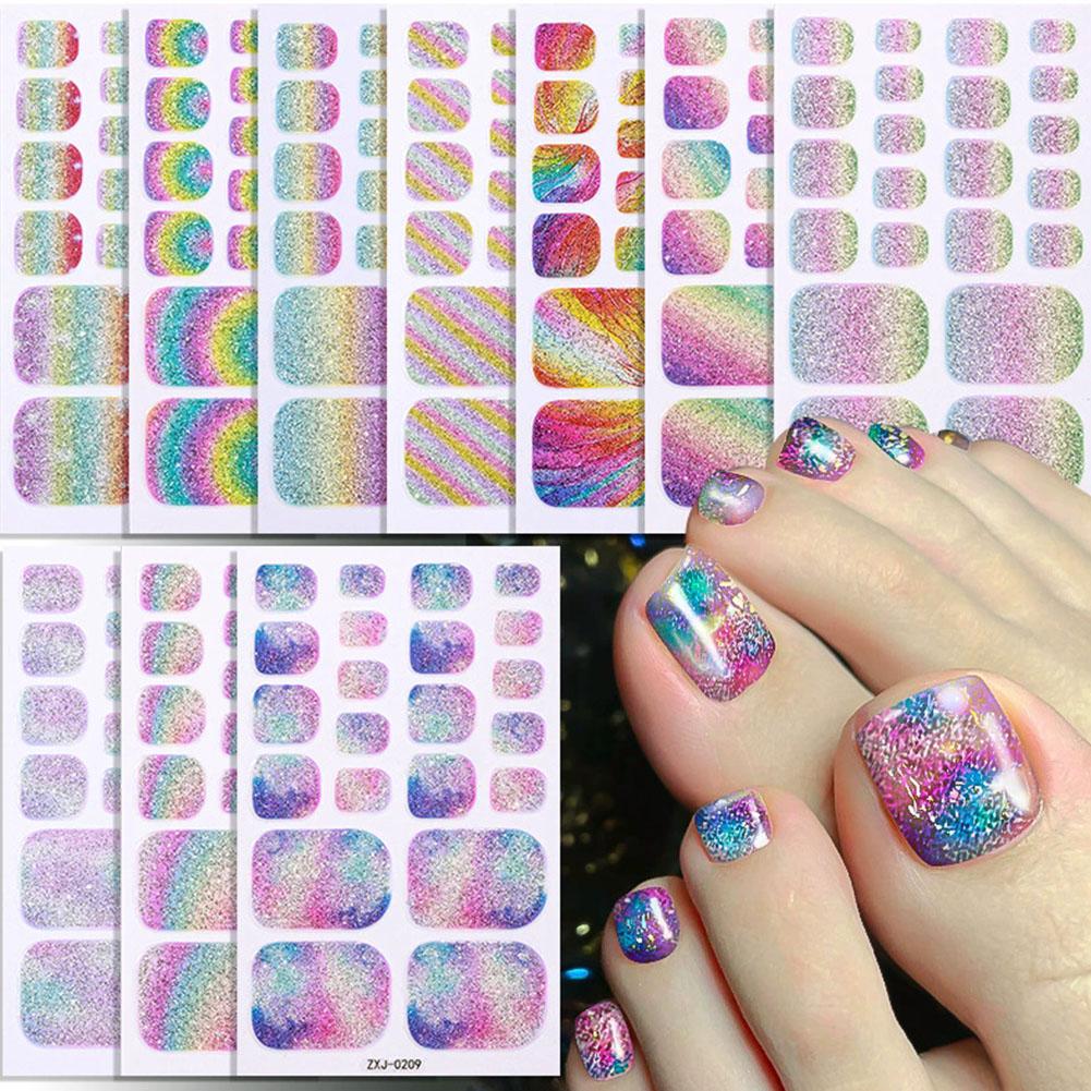 Rainbow Glitter Toe Nail Stick - Waterslide Decal Paper recensie en prijs