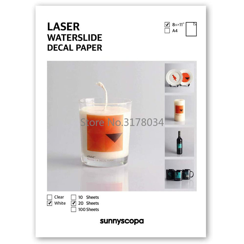 20 Sheets A4 White color Laser - Waterslide Decal Paper recensie en prijs