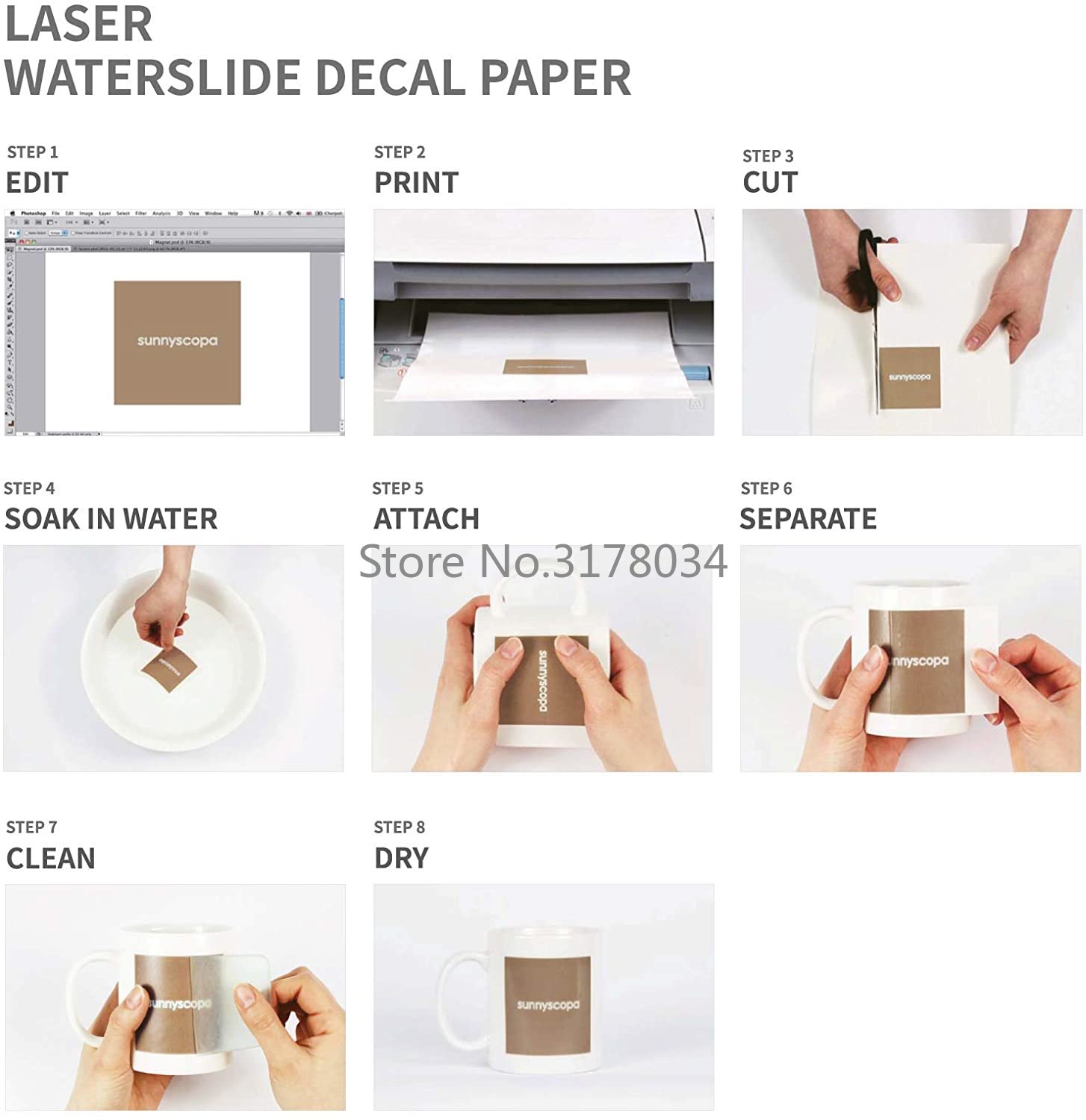 20 Sheets A4 White color Laser - Waterslide Decal Paper recensie en prijs