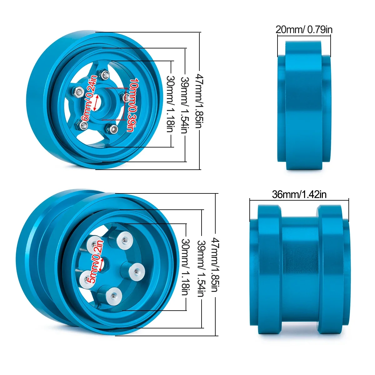 Aluminum Alloy Front Rear Bead - Model Kit Tamiya recensie en prijs