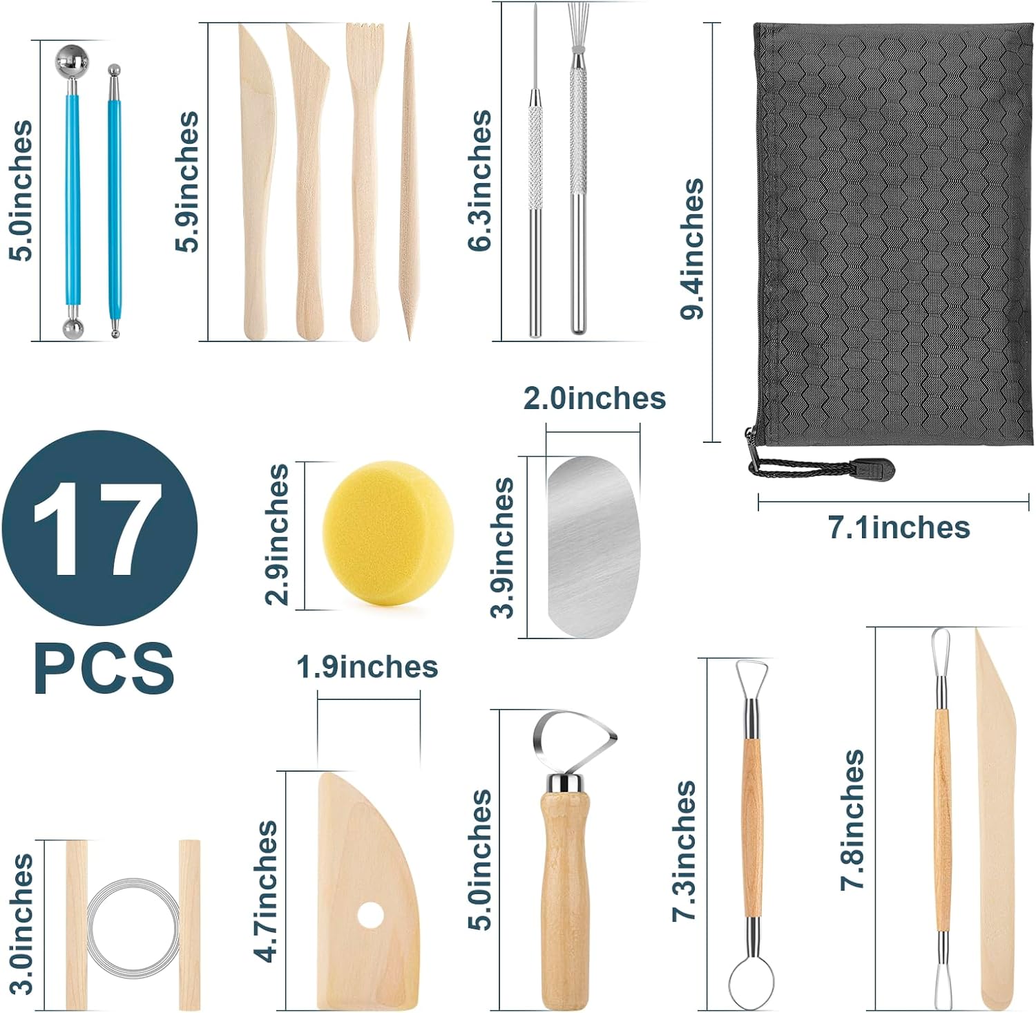 Pottery Tool Kit, 17pcs Polyme - Model Kit Tool recensie en prijs
