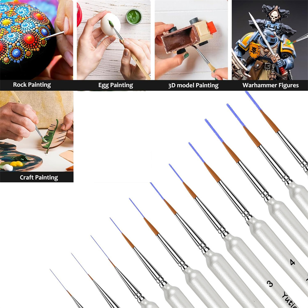 17Pcs Miniature Paint Brush Se - Model Kit Paint Set recensie en prijs