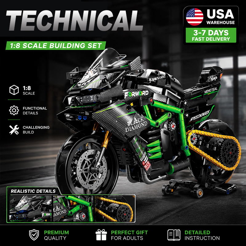 New MOC Motorcycle Building Bl - Model Kit Motor Nuclear recensie en prijs
