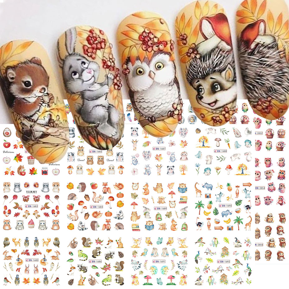 12Design Autumn Animal Nail Ar - Waterslide Decal Paper recensie en prijs
