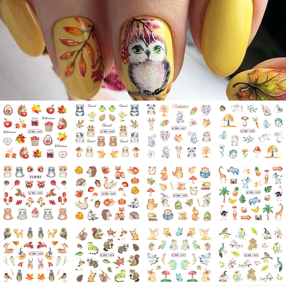 12Design Autumn Animal Nail Ar - Waterslide Decal Paper recensie en prijs