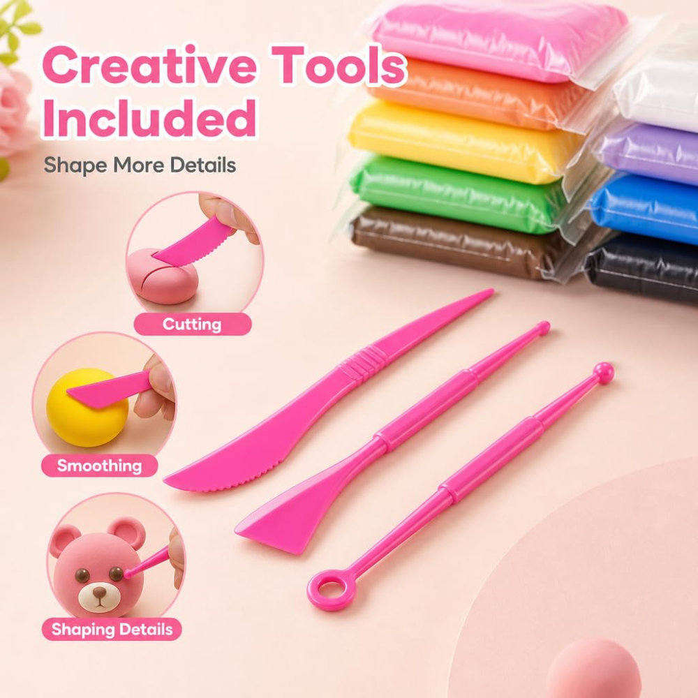 Air Dry Modeling Clay Kit Soft - Model Kit Tool recensie en prijs