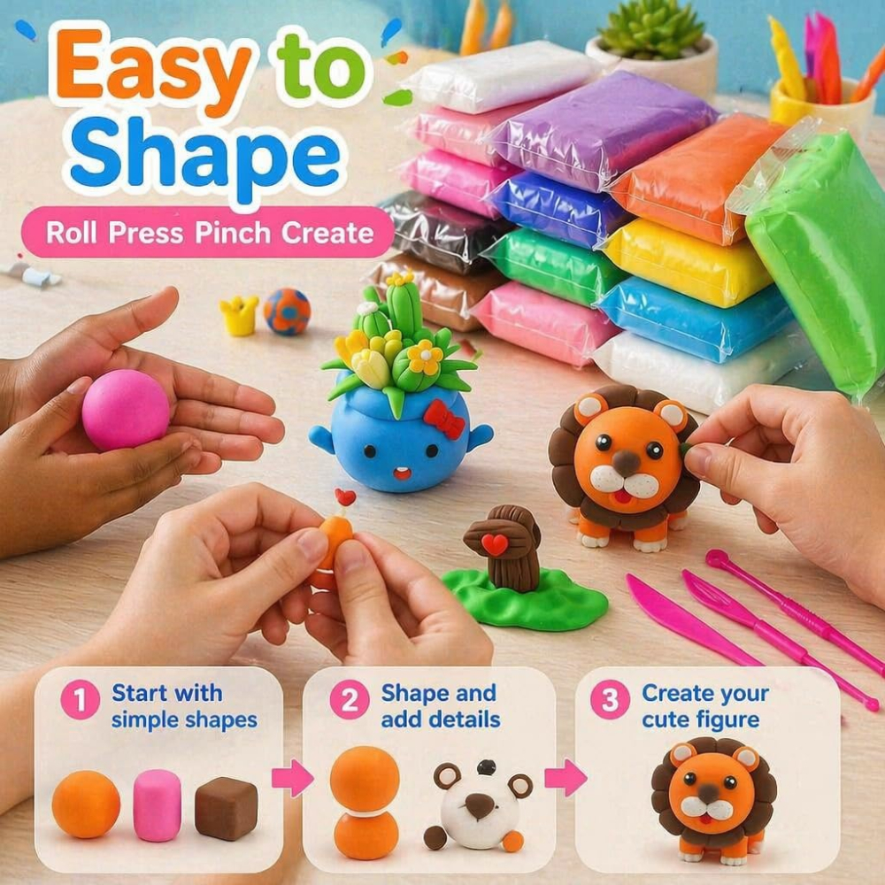 Air Dry Modeling Clay Kit Soft - Model Kit Tool recensie en prijs