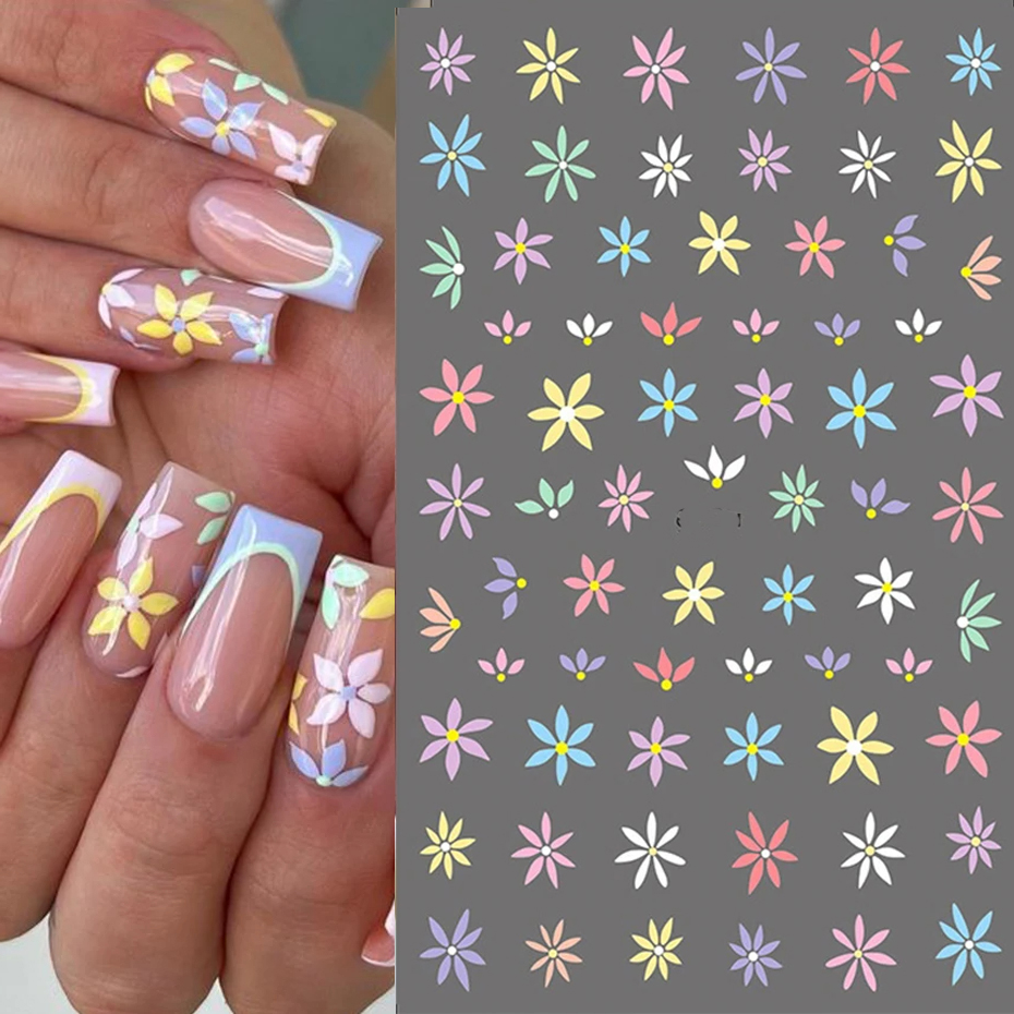 Colorful Flower 3D Nail Sticke - Waterslide Decal Paper recensie en prijs