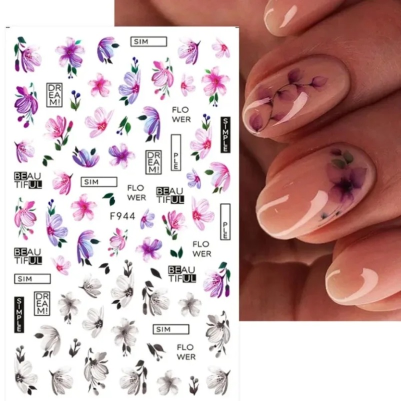 Colorful Flower 3D Nail Sticke - Waterslide Decal Paper recensie en prijs