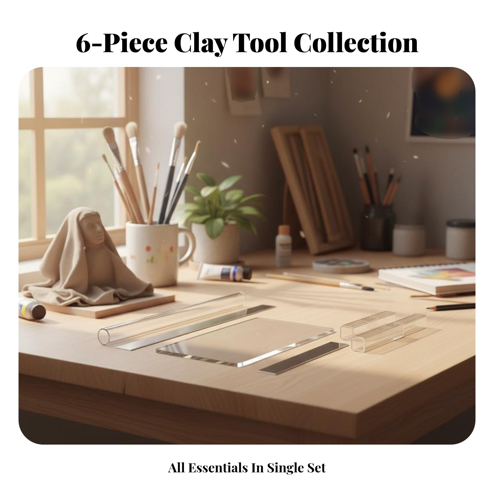 6 Pieces Acrylic Clay Cylinder - Model Kit Tool recensie en prijs