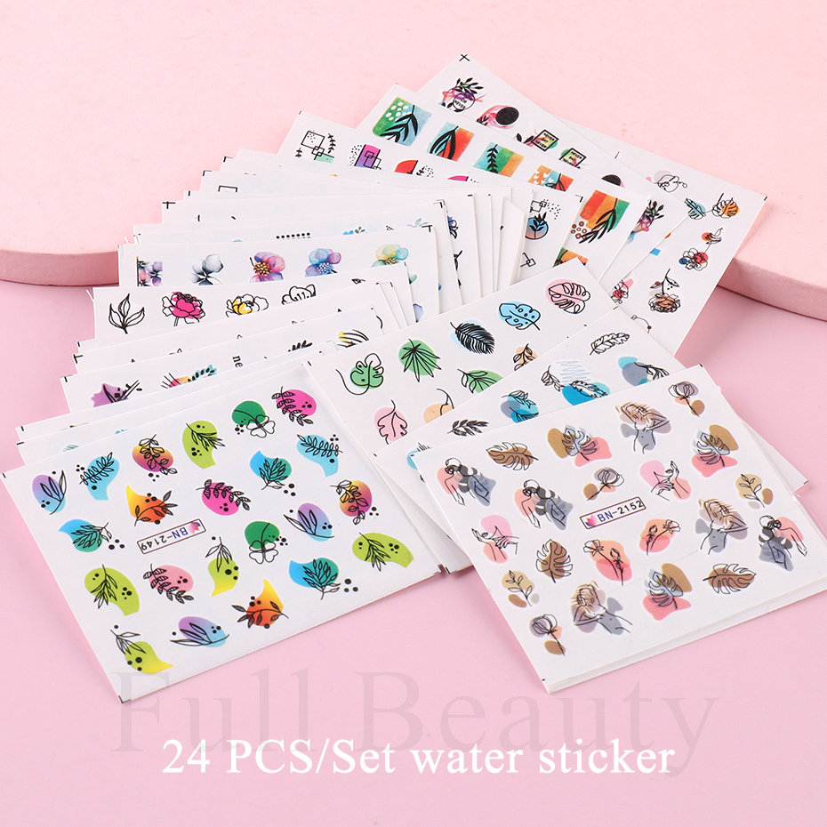 24pcs / Set Spring Summer nail - Waterslide Decal Paper recensie en prijs
